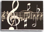 Black Music Note Stick On Notes