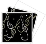 Clef and Stars Greeting Cards (3)