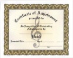 Band Achievement Certificates