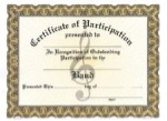 Band Participation Certificates