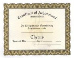 Chorus Achievement Certificates