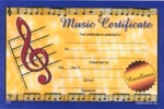 Large Music Certificates with Gold Seals