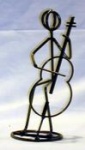 Cello Stickman Sculpture