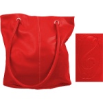 Red G-Clef Pebblestone Tote Bag