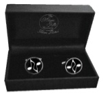 Black Double Quaver Cuff Links