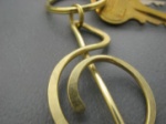 Brass Treble Clef Key Ring