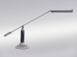 Satin Nickel/Black Marble Piano Lamp