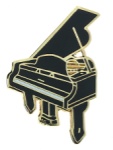 Black Grand Piano Pin