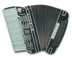 Black Accordian Pin
