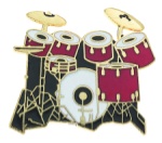 7pc Drum Set Red Pin