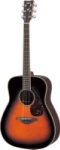 Yamaha FG730S TBS Solid Top Acoustic Guitar - Tobacco Brown