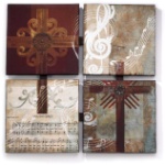 Amazing Grace with Metal Cross Plaque