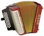 Hohner 3500GR Corona II G-C-F Pearl Red Accordion
