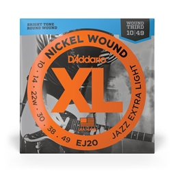 D'Addario EJ20 Nickel Wound Jazz Extra Light Electric Guitar Strings