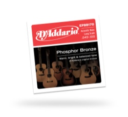 Click here to view larger image D'Addario EPBB170 Phosphor Bronze .045-.100 Acoustic Bass Strings