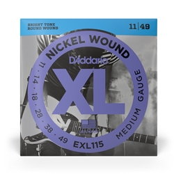 D'Addario EXL115 Nickel Wound Blues/Jazz Rock Electric Guitar Strings