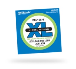 D'Addario EXL165-6 6-String Nickel Wound Long Scale Bass Strings