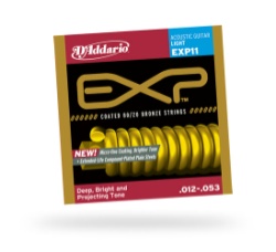 D'Addario EXP11 Acoustic Guitar Strings 80/20 Light