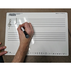 11 In. x 16 In. Dry Erase Music Staff Lapboard
