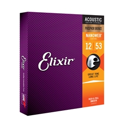 Elixer 16052 Nanoweb Phosphor Bronze Light Acoustic Guitar Strings