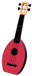 Flea Hibiscus Red Soprano Ukulele