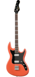 Hofner Galaxie Series Short Scale Bass - Orange Red