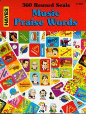 360 Music Praise Words Reward Stickers