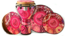 Remo DJ-0012-38 Warriors in Pink Djembe 12 In. x 24 In