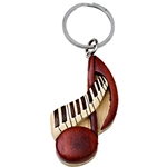 Hand Made Wood Note Key Chain