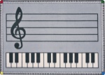 Joy Play Along Carpet 7'8" x 10'9" - Gray with Keys