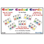 Set of 7 Color Coded Cards for 8-Note Handbells