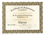 Achievement Certificates - Chorus