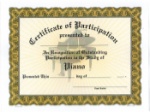 Participation Certificates - Piano
