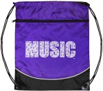 Purple Drawstring Music Bag