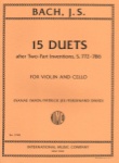 15 Duets after Two-Part Inventions, S. 772-786 - Violin and Cello Duet
