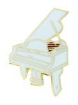 Grand Piano Pin - White