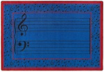 Fully Staffed Classroom Music Rug - 5 Ft 4 In x 7 Ft 8 In Blue