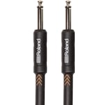 Roland Black Series Instrument Cable - Straight 1/4-inch connectors, 3 ft