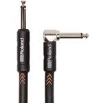 Roland Black Series 10 ft. Instrument Cable - Straight to right-angle 1/4-inch