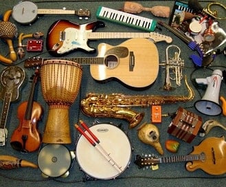 random assortment of instruments