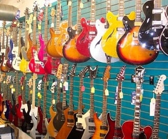 electric guitar wall