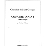 Concerto No 1 in G Major - Score and separate insert for Violin Cadenzas