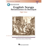 English Songs: Renaissance to Baroque (Bk/Audio) - High Voice and Piano