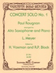 Concert Solo No. 1 - Alto Sax and Piano