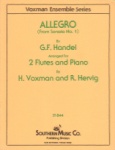 Allegro from Sonata No 1 - Flute Duet and Piano