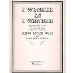 I Wonder as I Wander - High Voice (in C Minor) and Piano