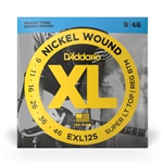 D'Addario EXL125 Super Light 09-46  Top/Regular Bottom, XL Nickel Electric Guitar Strings