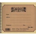 Archives 6 Stave 64 Pages - Spiral Manuscript Book