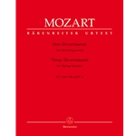 3 Divertimenti K 136-138 (125a-c) for String Quartet - Set of Parts