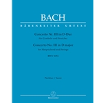 Concerto for Harpsichord and Strings No. 3 in D major, BWV 1054 - Full Score